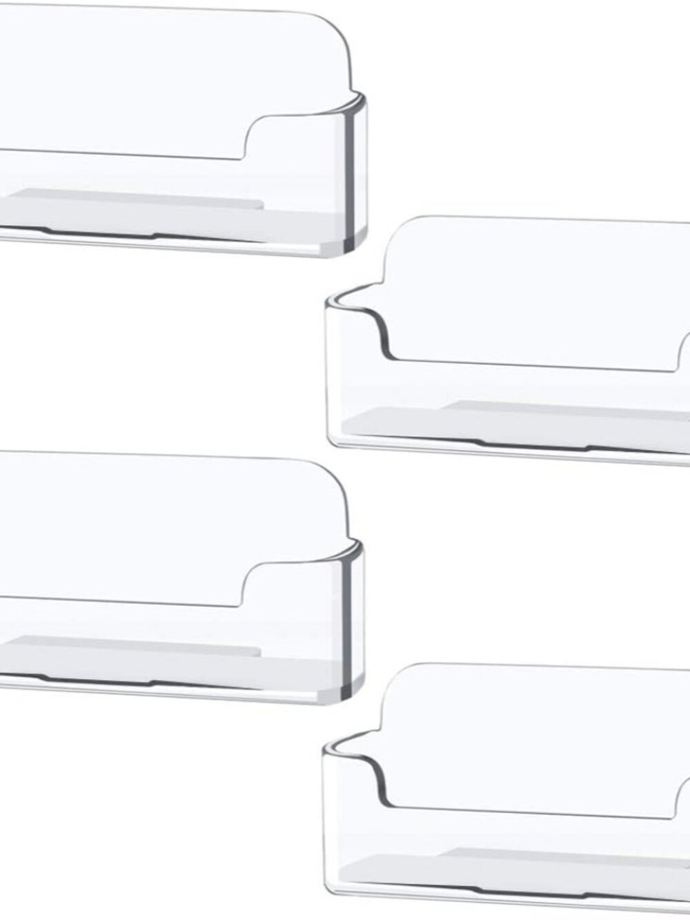 4 Pack Clear Plastic Business Card Holder,Acrylic Business Card Display for Desk